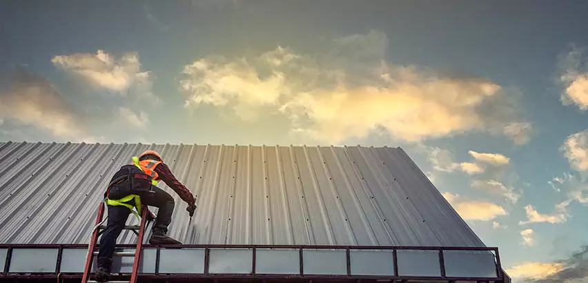 Commercial Built-Up Roof Installation in Huntley