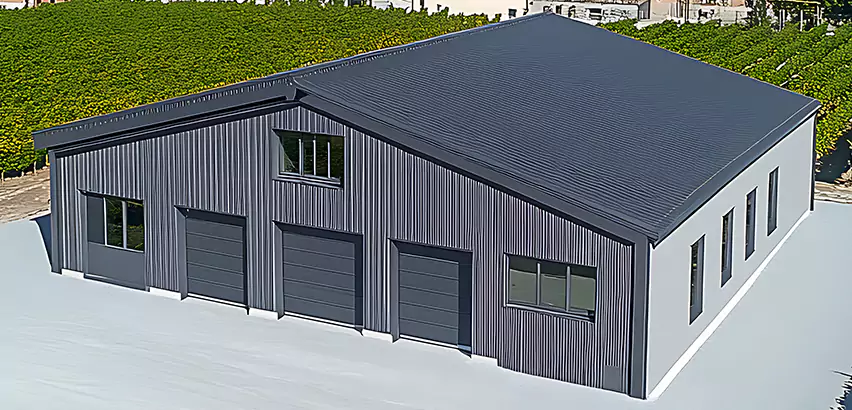 Corrugated Garage Roof Repair in Huntley