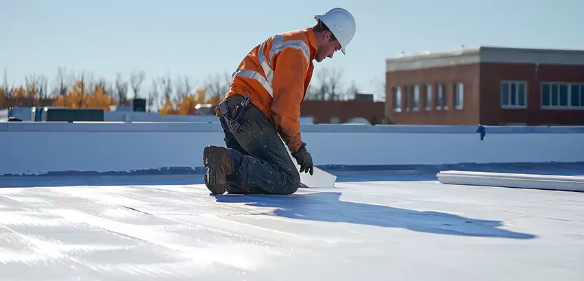 Flat Roof Drain Installation in Huntley