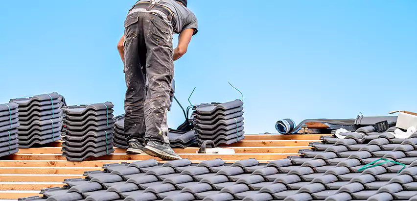 Replacing Tile Roof Underlayment in Huntley